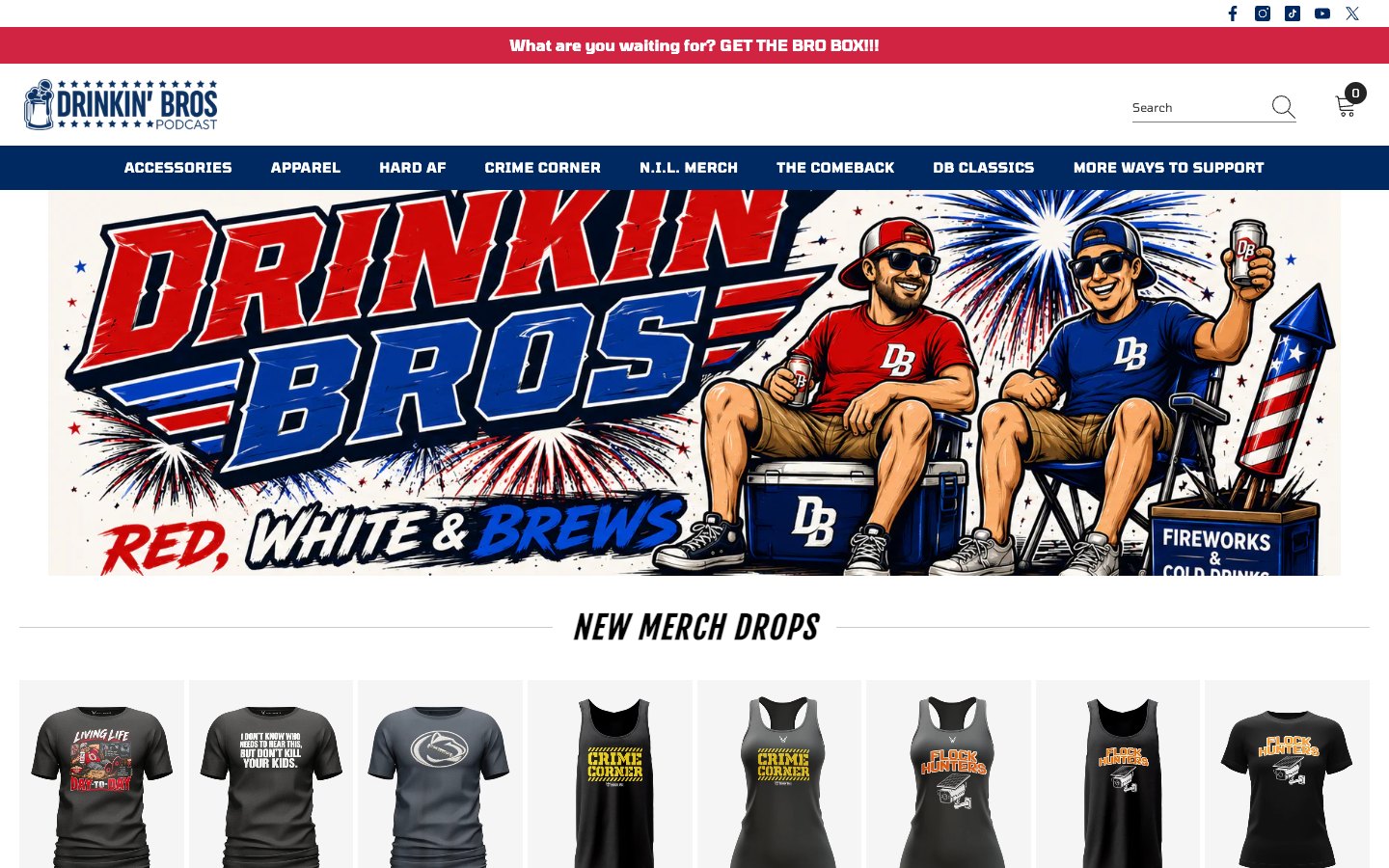Drinkin’ Bros desktop website preview