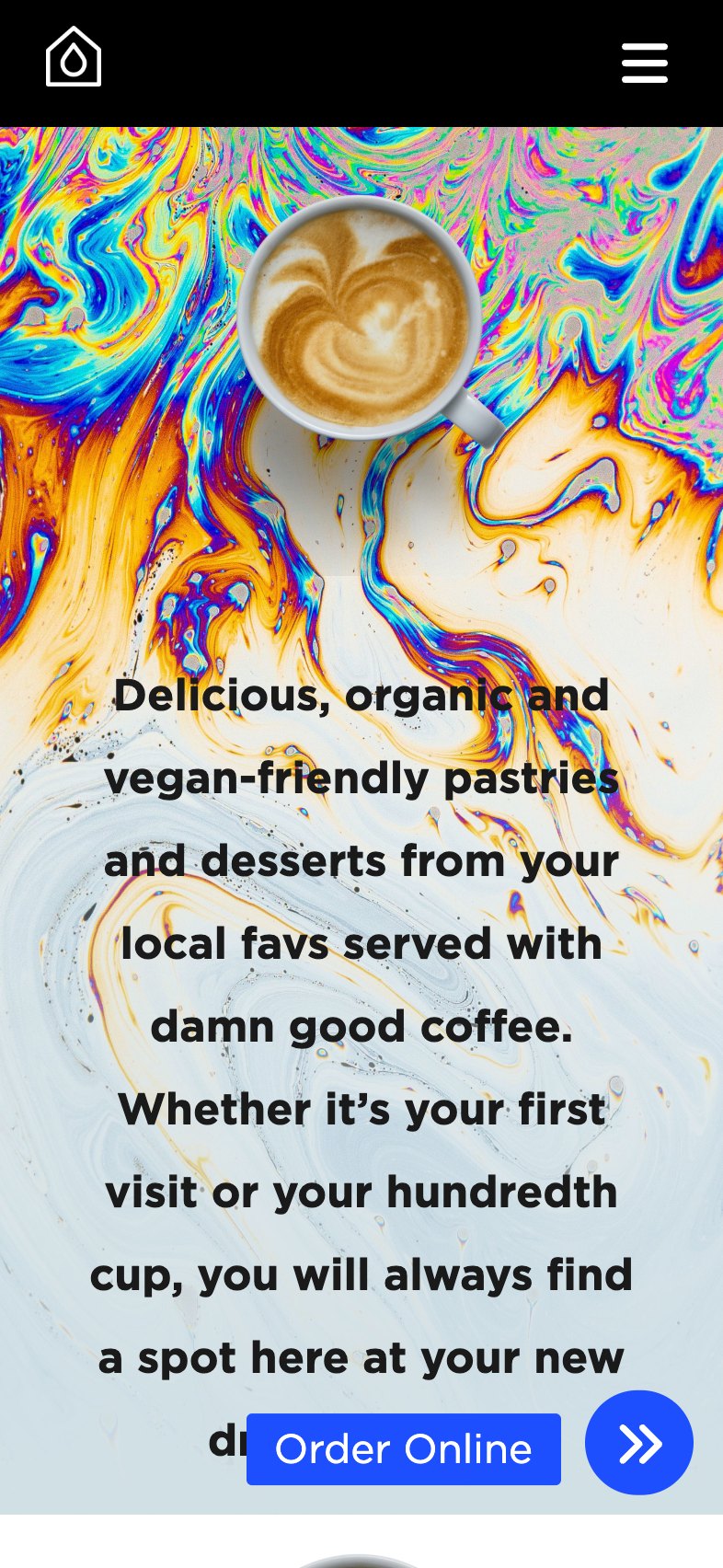 Drip House Coffee mobile website preview