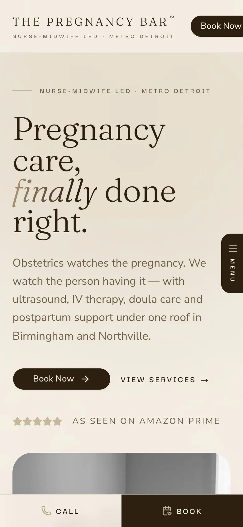 The Pregnancy Bar mobile website preview